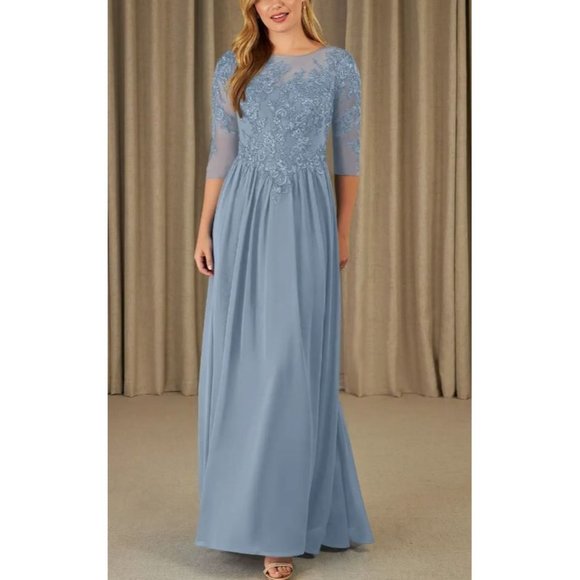 Azazie Dresses Azazie Mirielle Mother Of The Bride Dress Dusty Blue